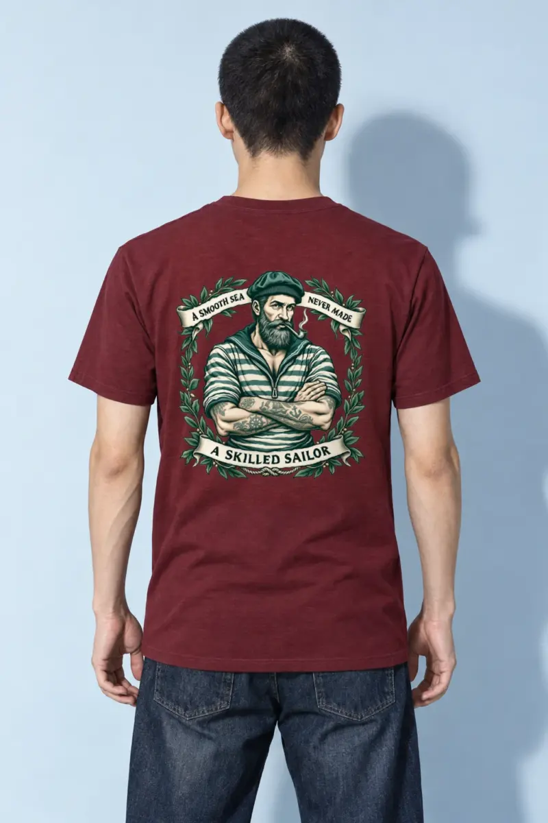 "Skilled Sailor" Heavyweight Unisex Crewneck T-shirt | Gildan 5000