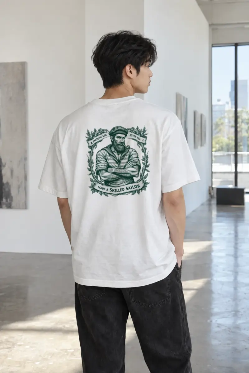 "Skilled Sailor" Heavyweight Unisex Crewneck T-shirt | Gildan 5000