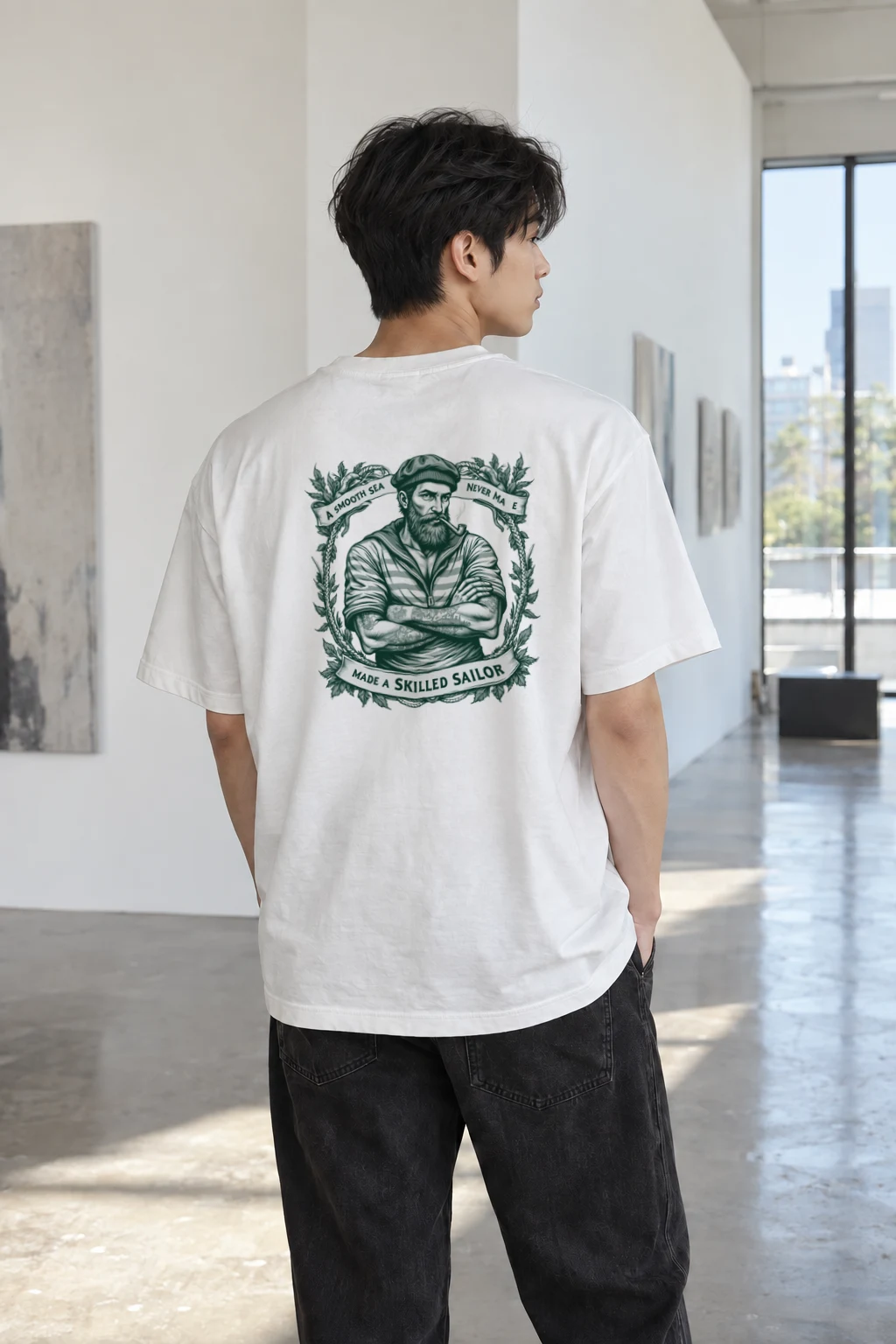 "Skilled Sailor" Heavyweight Unisex Crewneck T-shirt | Gildan 5000