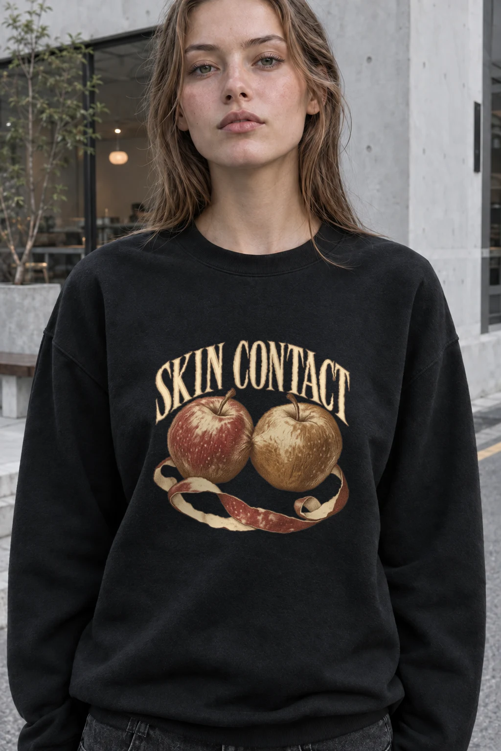 "Skin Contact" Heavy Blend Unisex Crewneck Sweatshirt | Gildan 18000