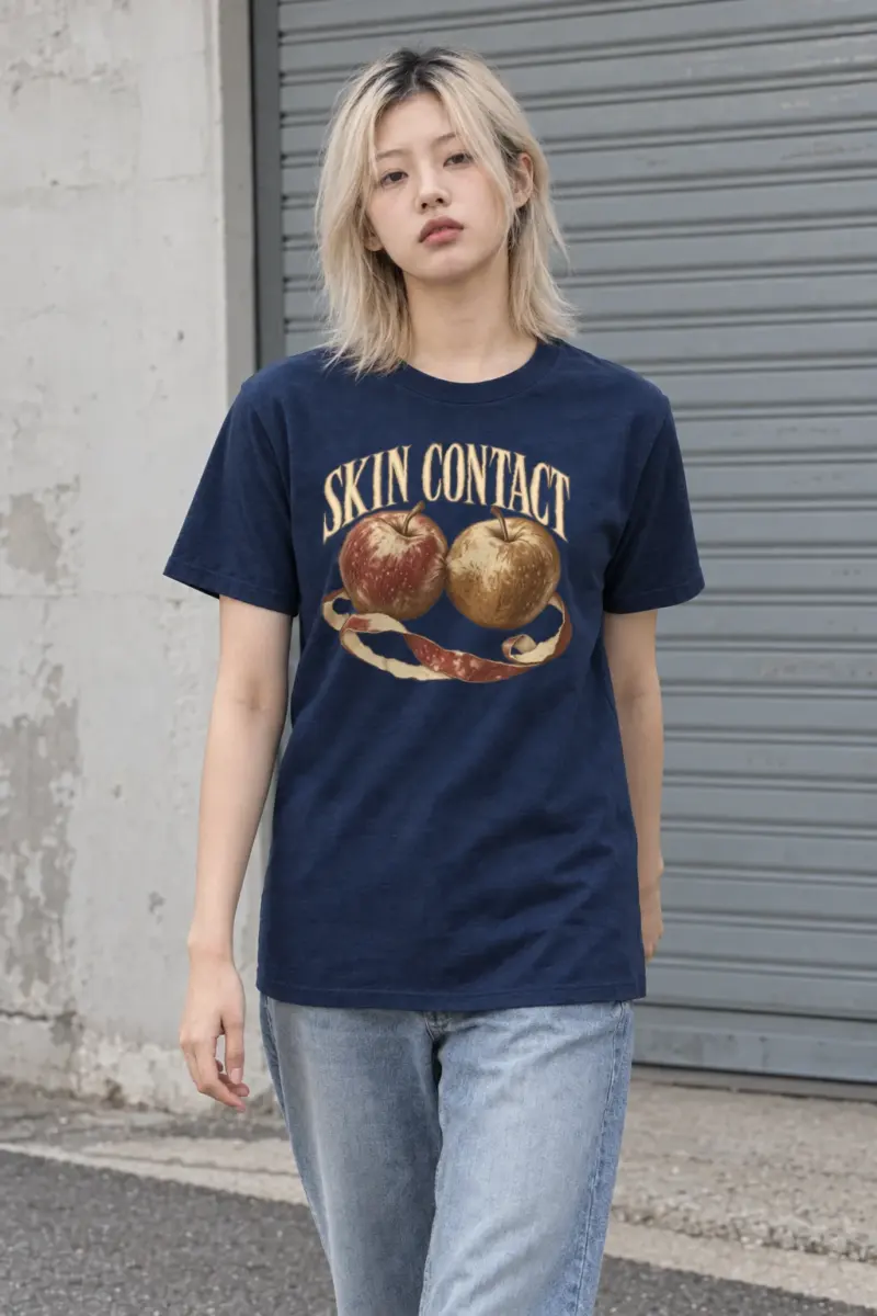 "Skin Contact" Heavyweight Unisex Crewneck T-shirt