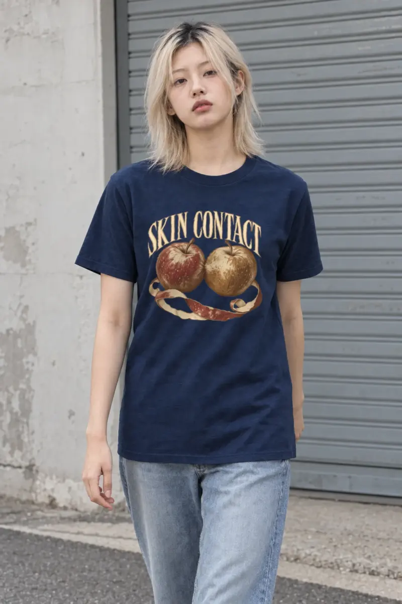 "Skin Contact" Heavyweight Unisex Crewneck T-shirt