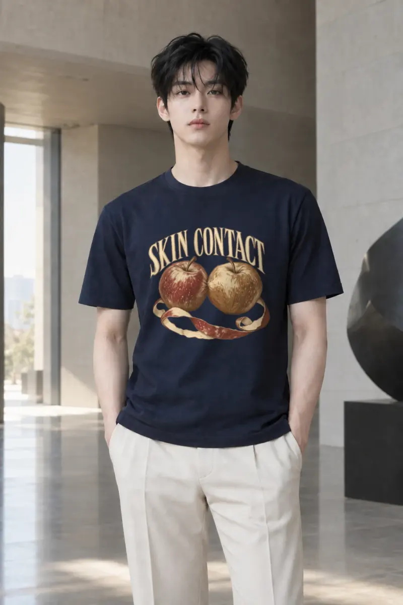 "Skin Contact" Heavyweight Unisex Crewneck T-shirt | Gildan 5000