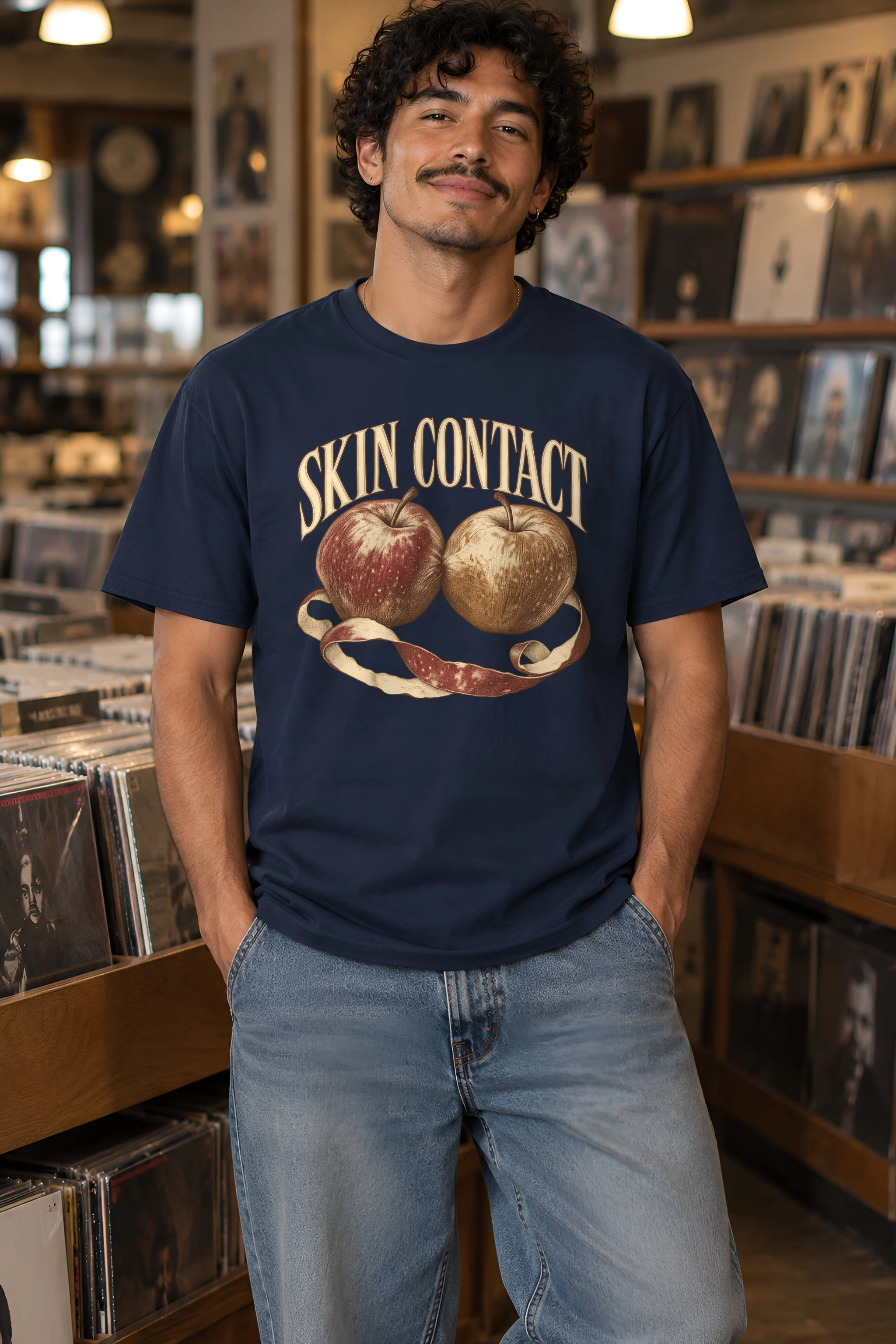 "Skin Contact" Heavyweight Unisex Crewneck T-shirt