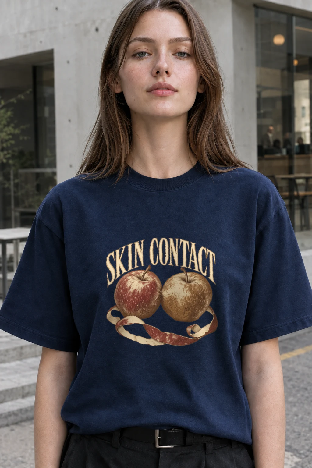 "Skin Contact" Heavyweight Unisex Crewneck T-shirt | Gildan 5000