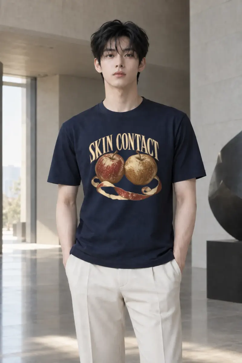 "Skin Contact" Heavyweight Unisex Crewneck T-shirt | Gildan 5000