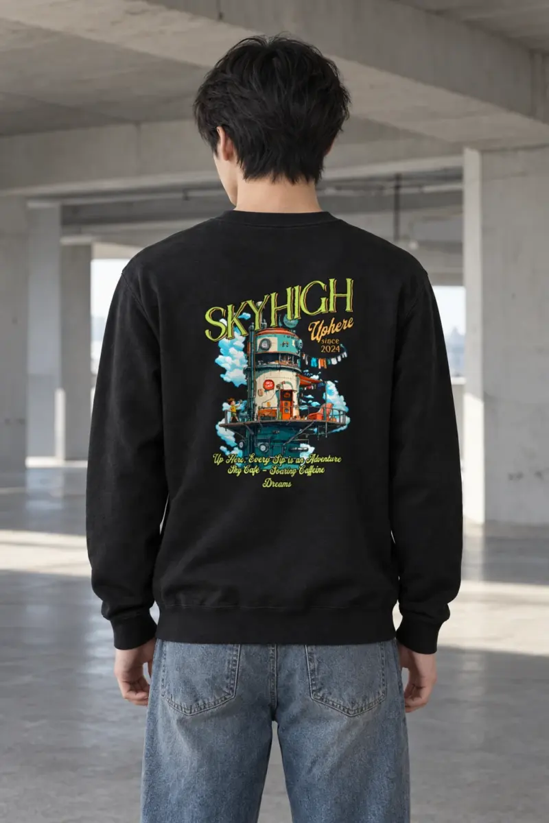 "Sky Cafe Dreams" Heavy Blend Unisex Crewneck Sweatshirt
