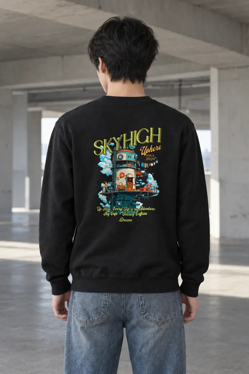 "Sky Cafe Dreams" Heavy Blend Unisex Crewneck Sweatshirt