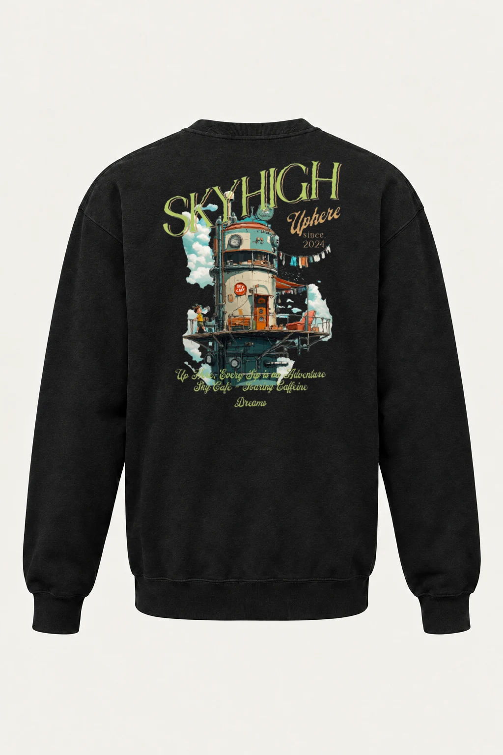 "Sky Cafe Dreams" Heavy Blend Unisex Crewneck Sweatshirt | Gildan 18000