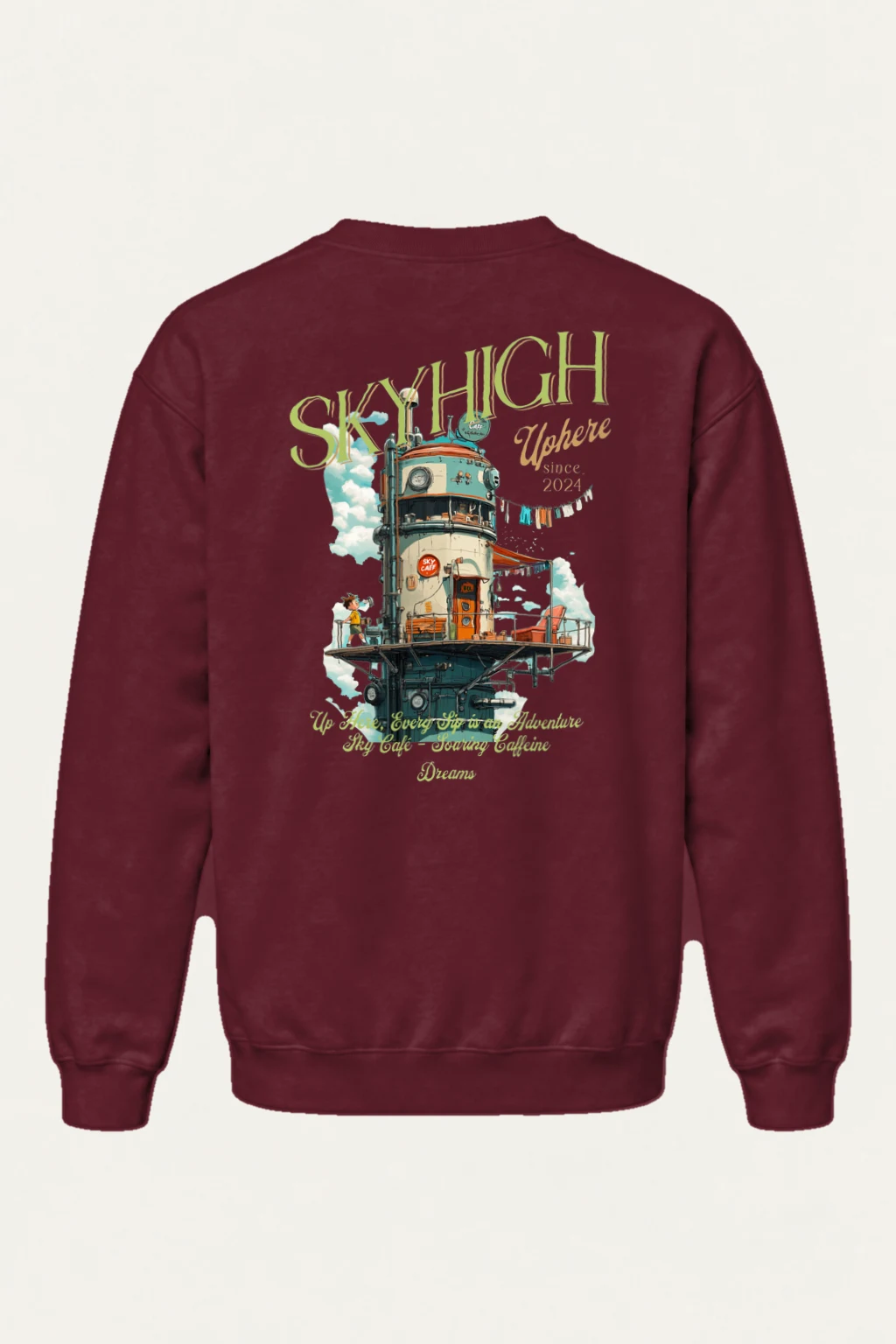 "Sky Cafe Dreams" Heavy Blend Unisex Crewneck Sweatshirt | Gildan 18000