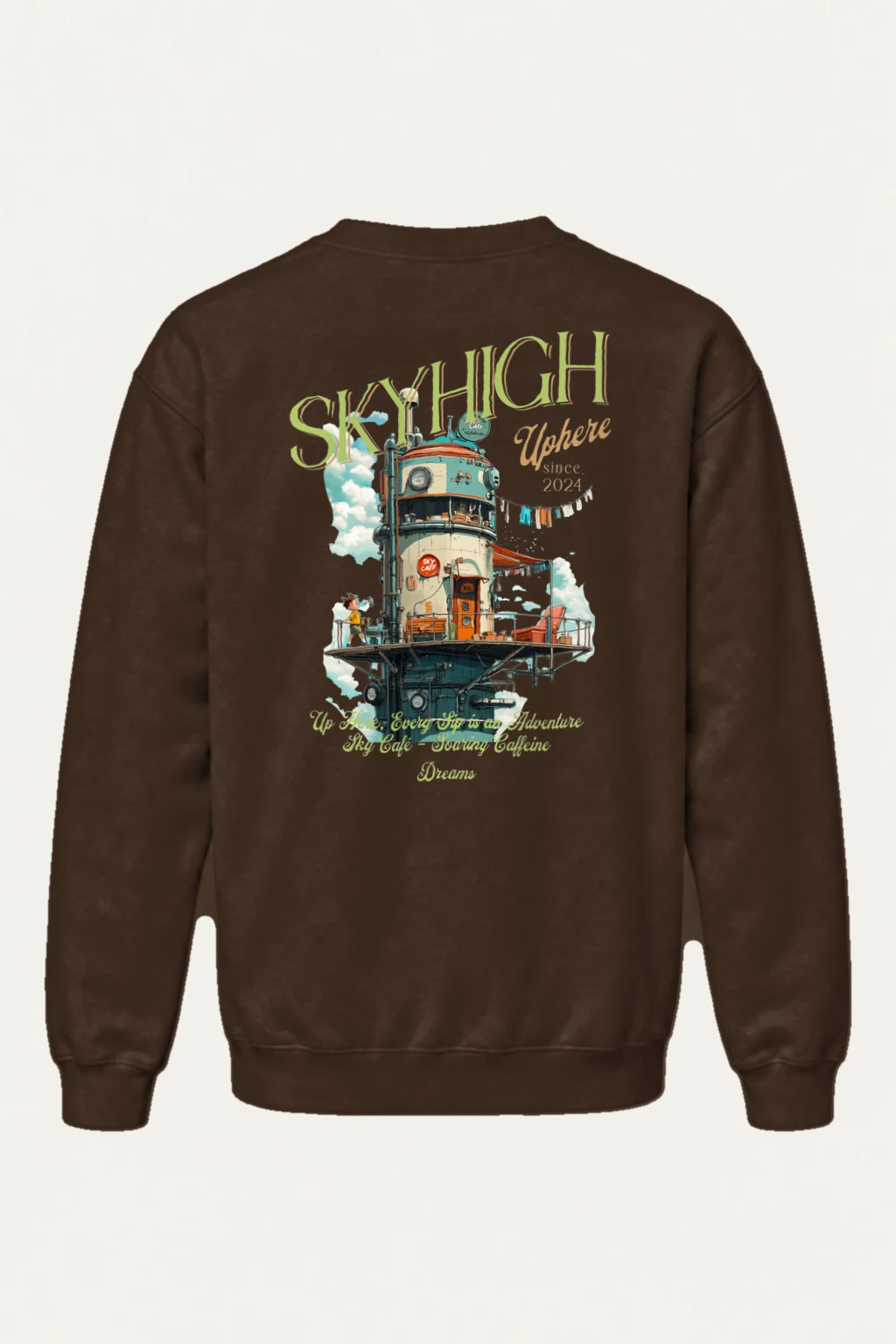 "Sky Cafe Dreams" Heavy Blend Unisex Crewneck Sweatshirt | Gildan 18000
