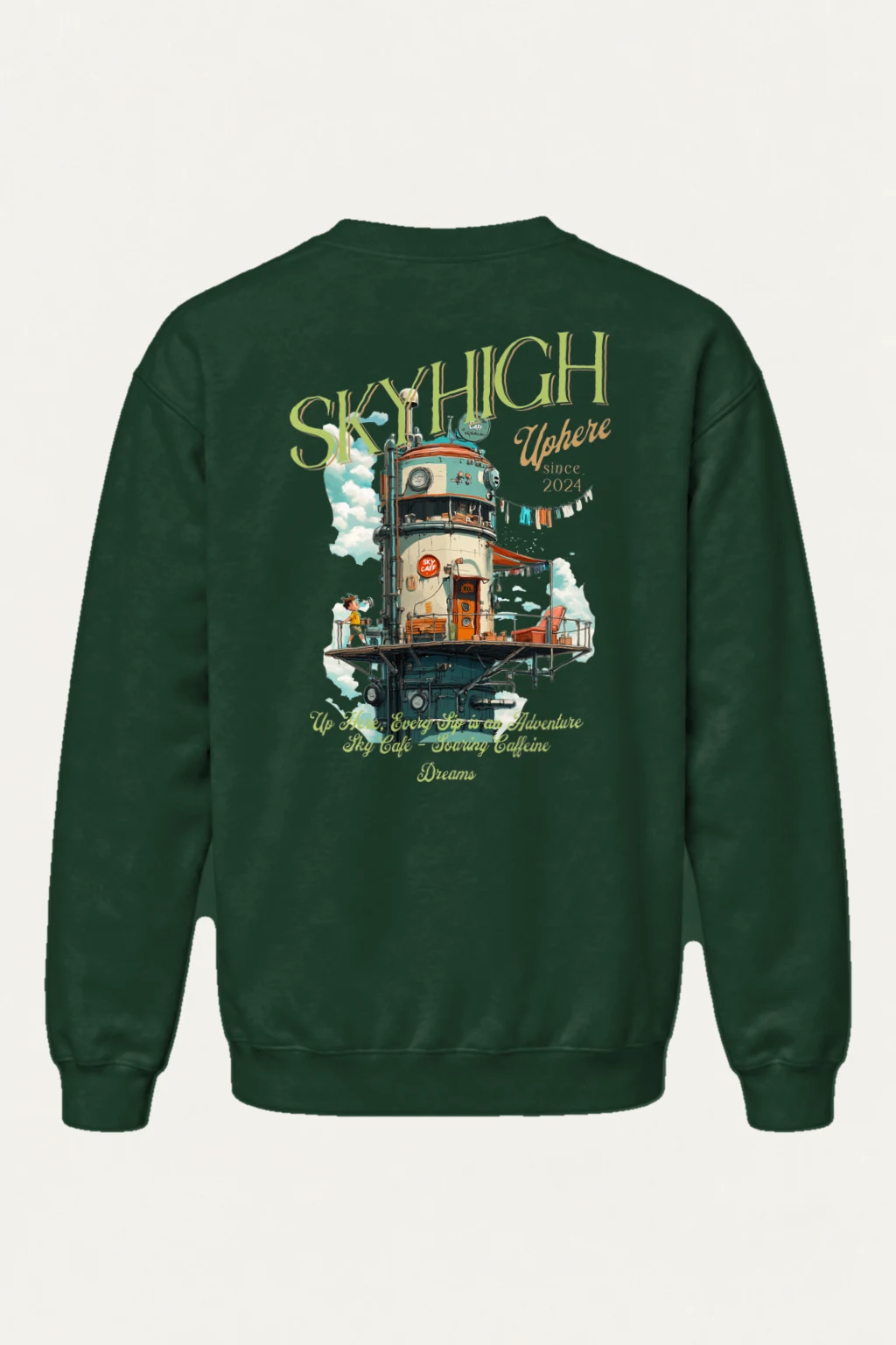 "Sky Cafe Dreams" Heavy Blend Unisex Crewneck Sweatshirt | Gildan 18000