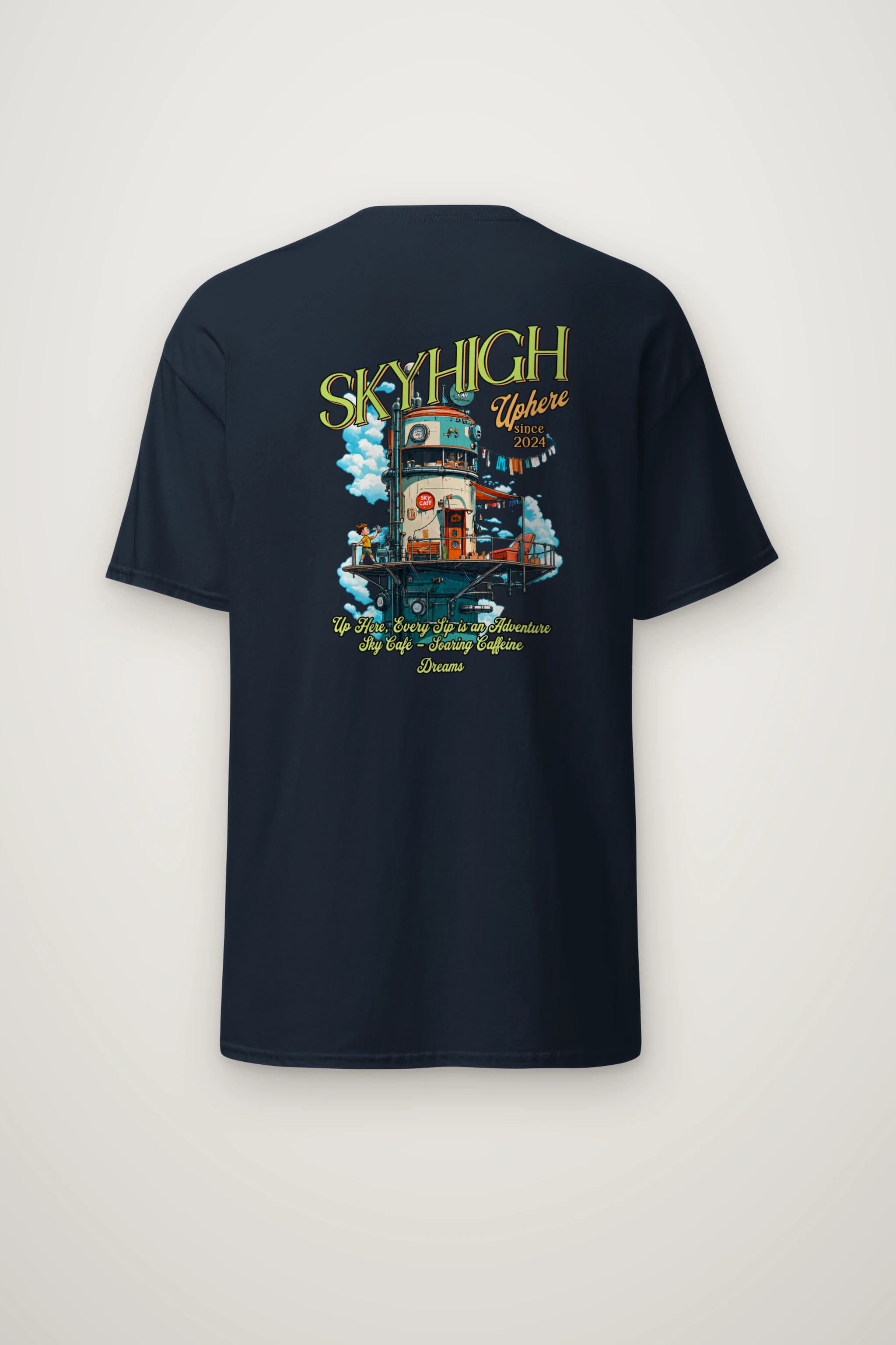 "Sky Cafe Dreams" Heavyweight Unisex Crewneck T-shirt