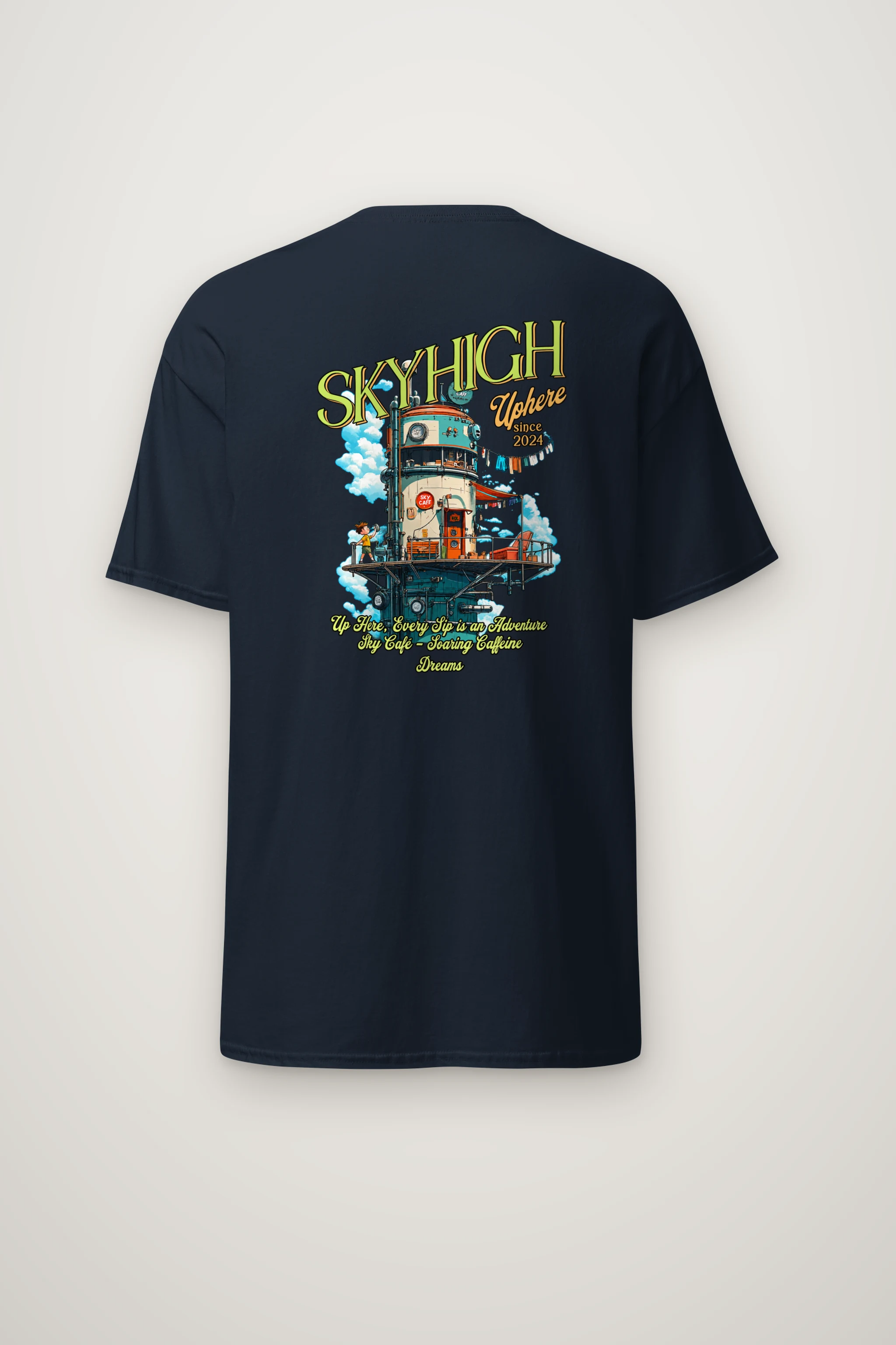 "Sky Cafe Dreams" Heavyweight Unisex Crewneck T-shirt