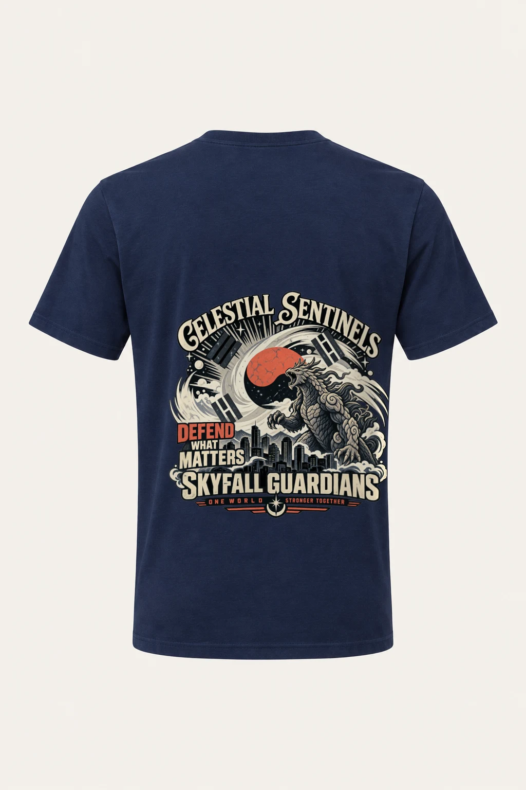 "Skyfall Guardians" Heavyweight Unisex Crewneck T-shirt | Gildan 5000