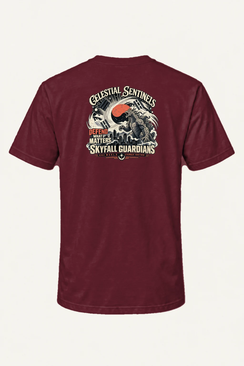 "Skyfall Guardians" Heavyweight Unisex Crewneck T-shirt | Gildan 5000