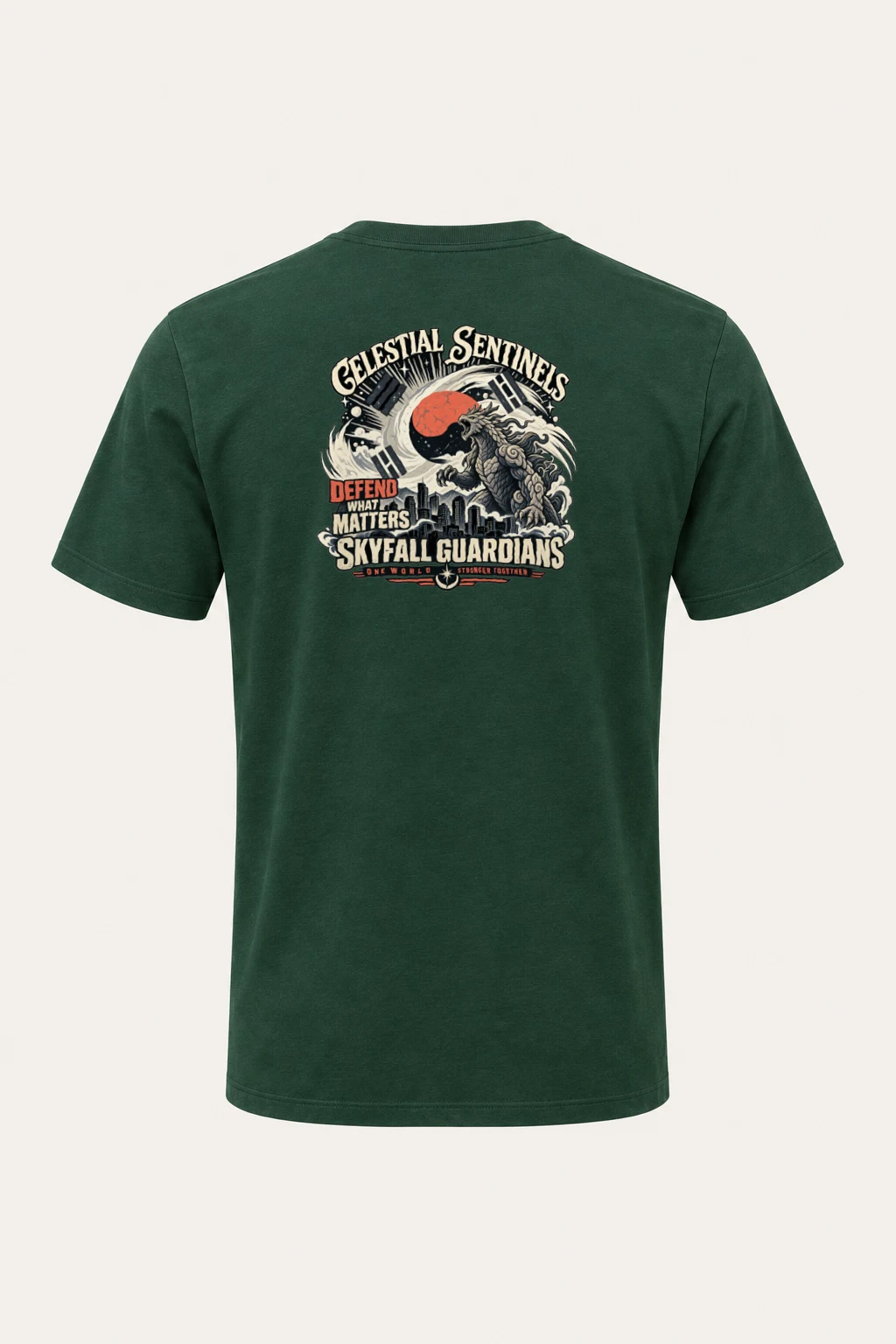 "Skyfall Guardians" Heavyweight Unisex Crewneck T-shirt | Gildan 5000
