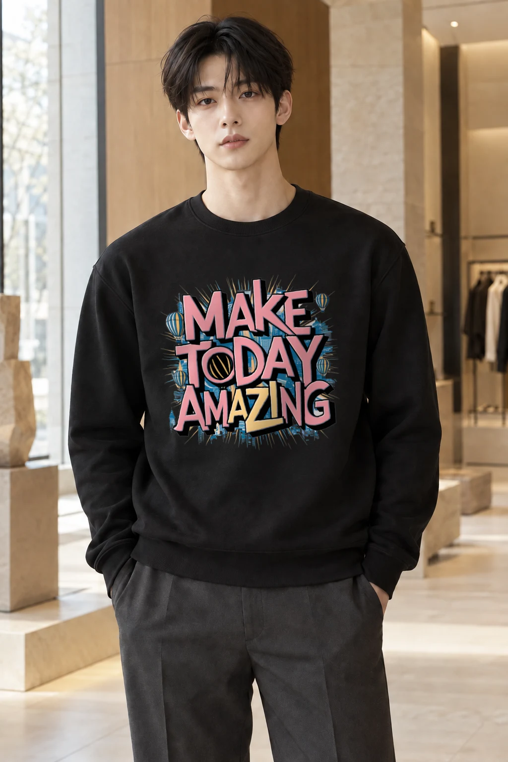 "Skyline Lift" Heavy Blend Unisex Crewneck Sweatshirt | Gildan 18000