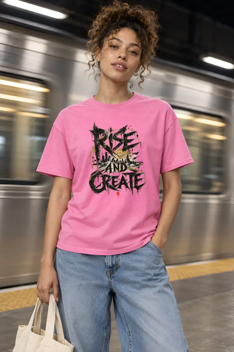 "Skyline Manifest" Heavyweight Unisex Crewneck T-shirt