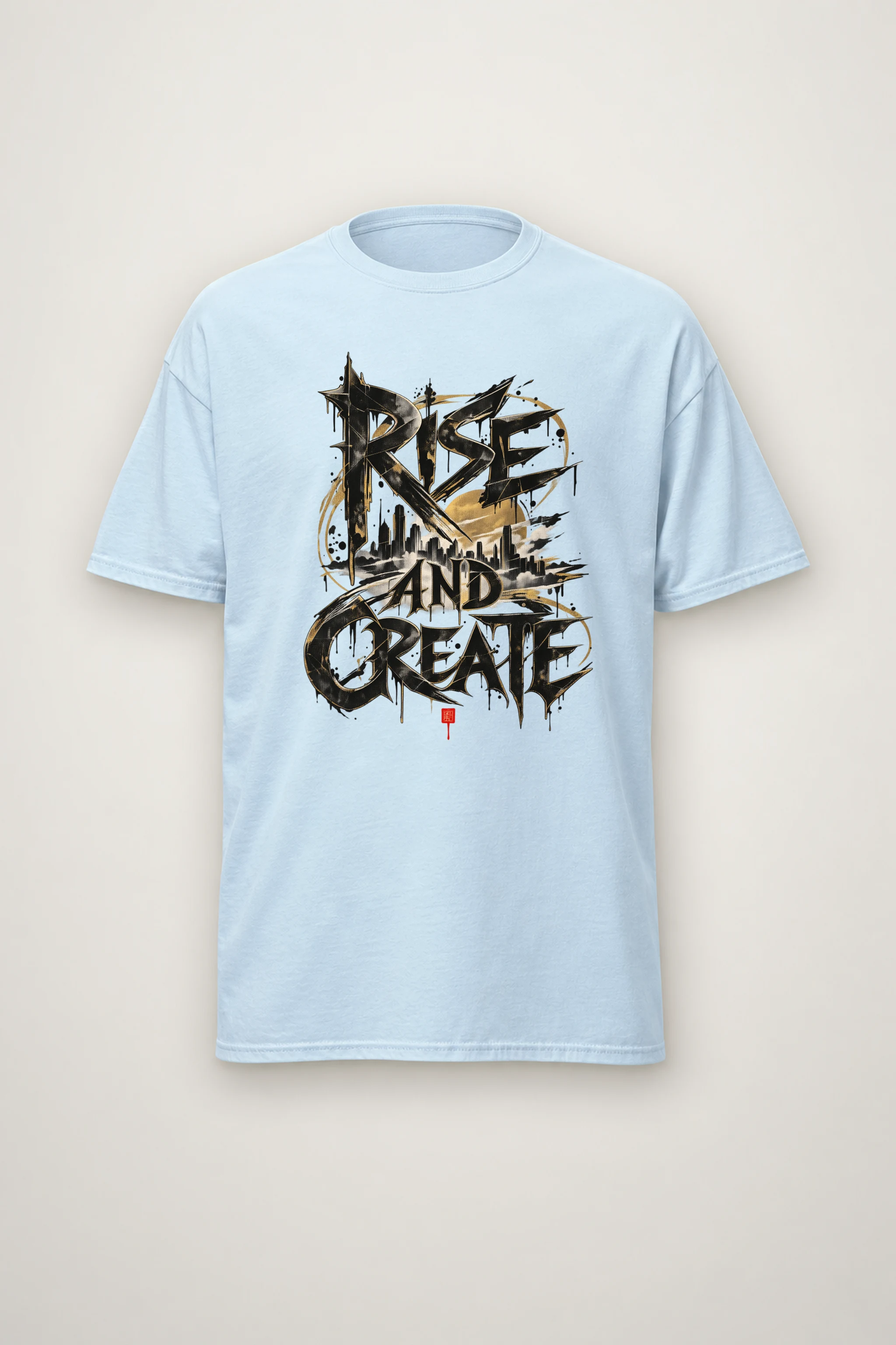 "Skyline Manifest" Heavyweight Unisex Crewneck T-shirt
