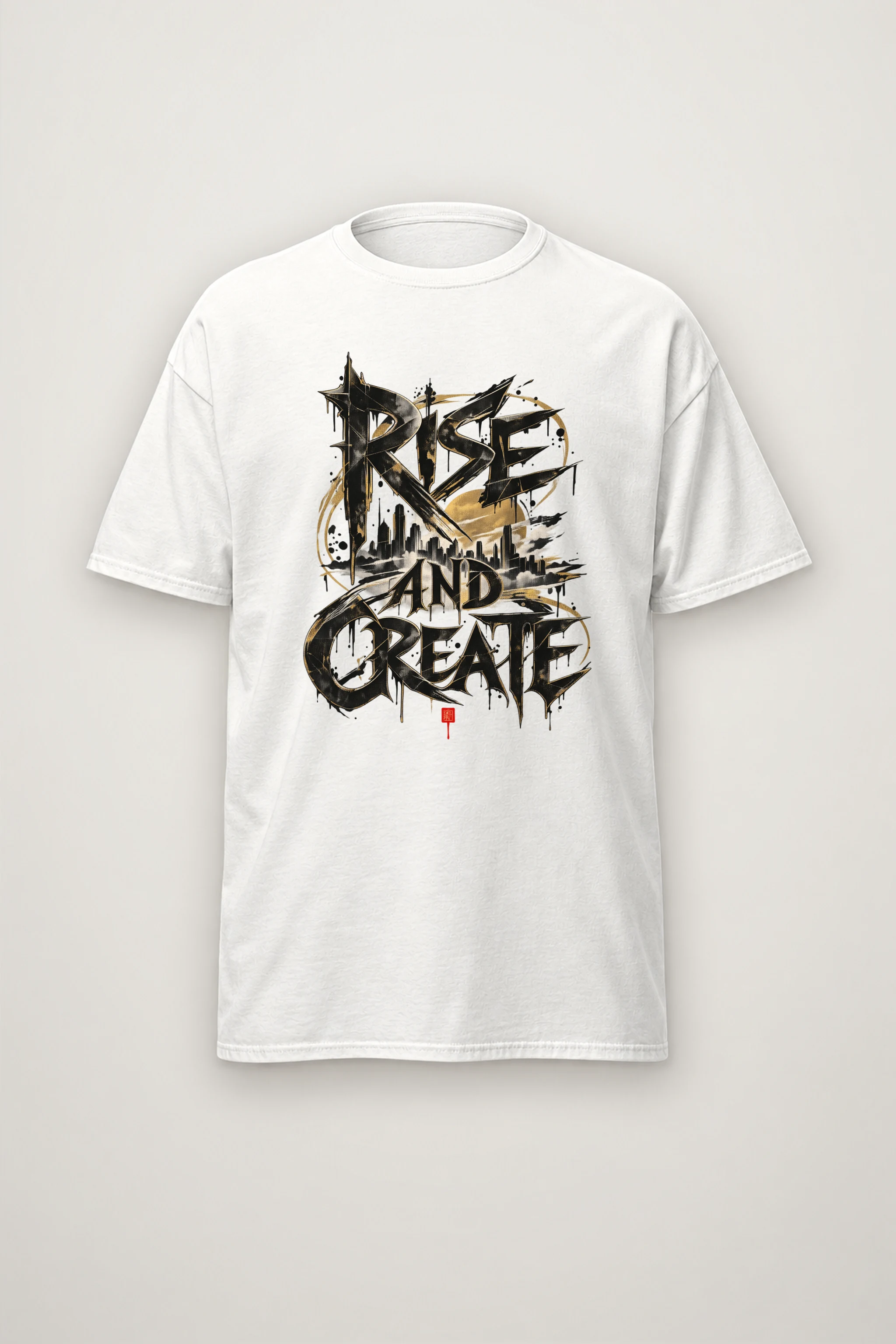 "Skyline Manifest" Heavyweight Unisex Crewneck T-shirt
