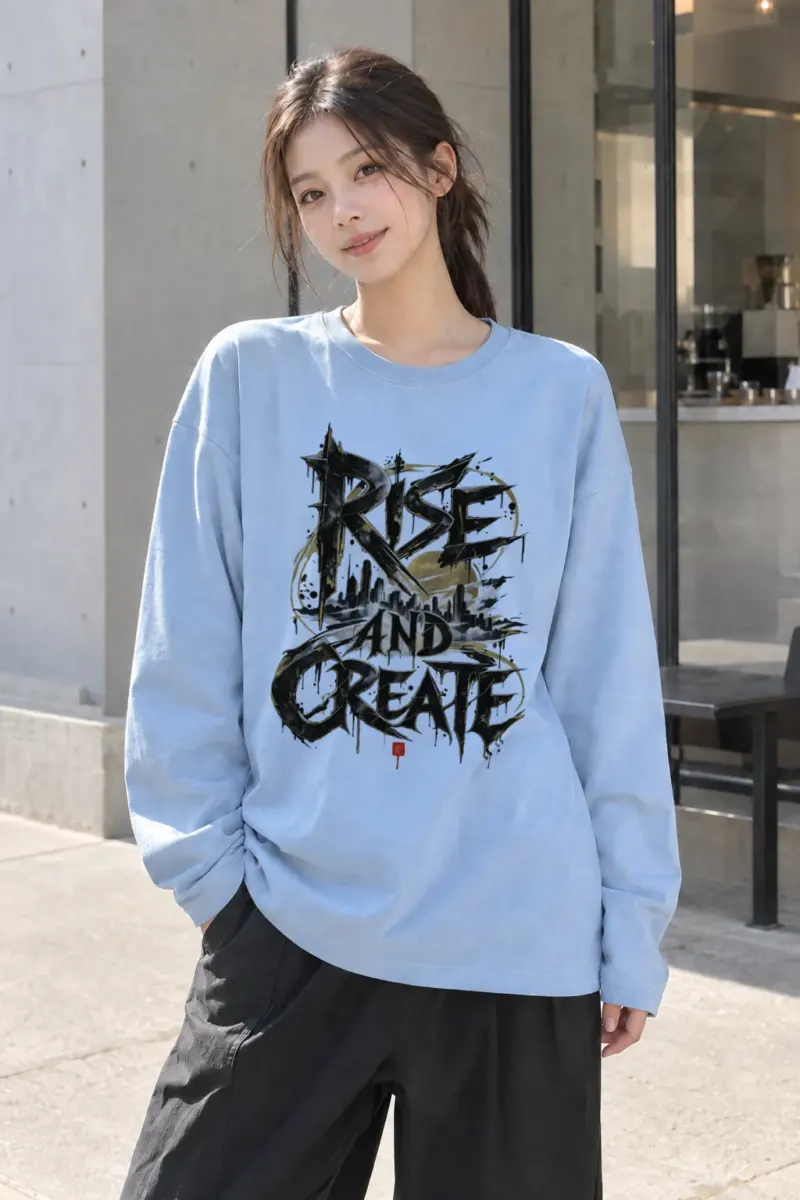 "Skyline Script" Unisex Longsleeve T-shirt | Gildan 2400