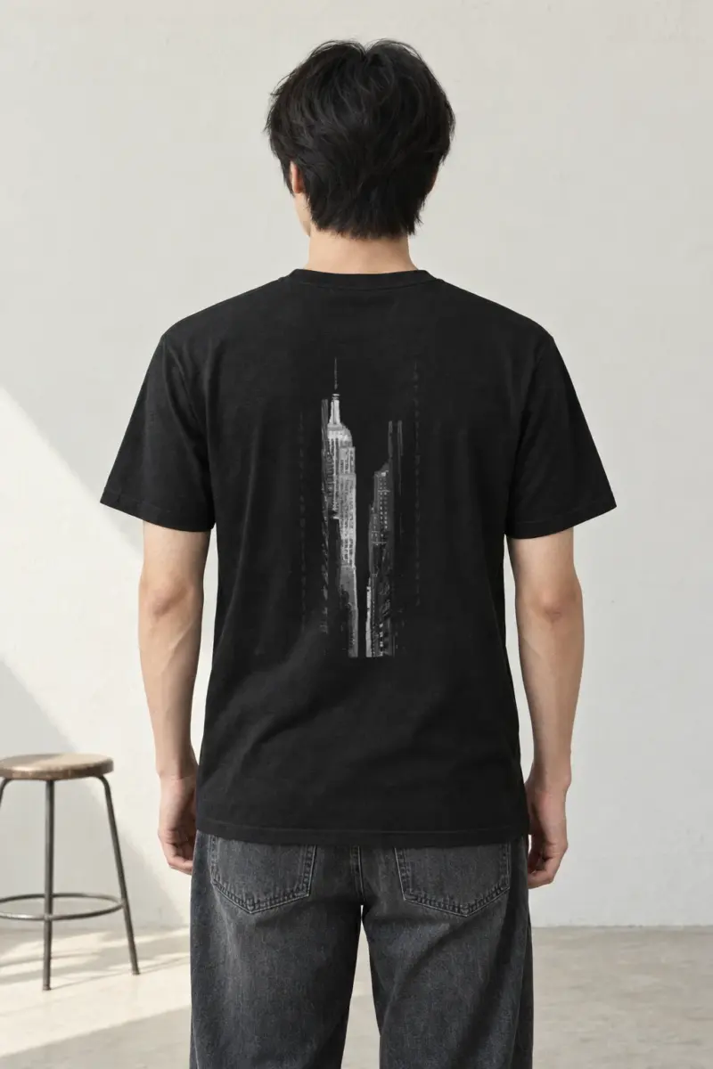 "Skyscraper Frame" Heavyweight Unisex Crewneck T-shirt