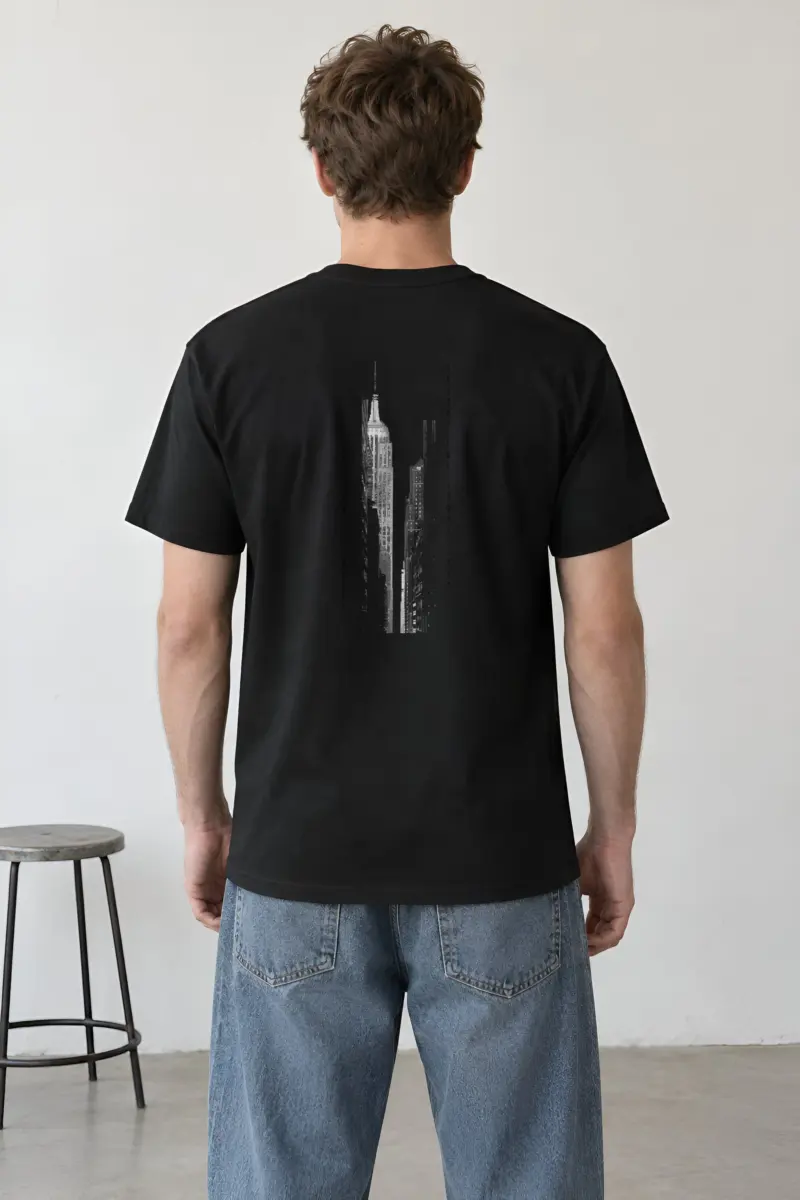 "Skyscraper Frame" Heavyweight Unisex Crewneck T-shirt