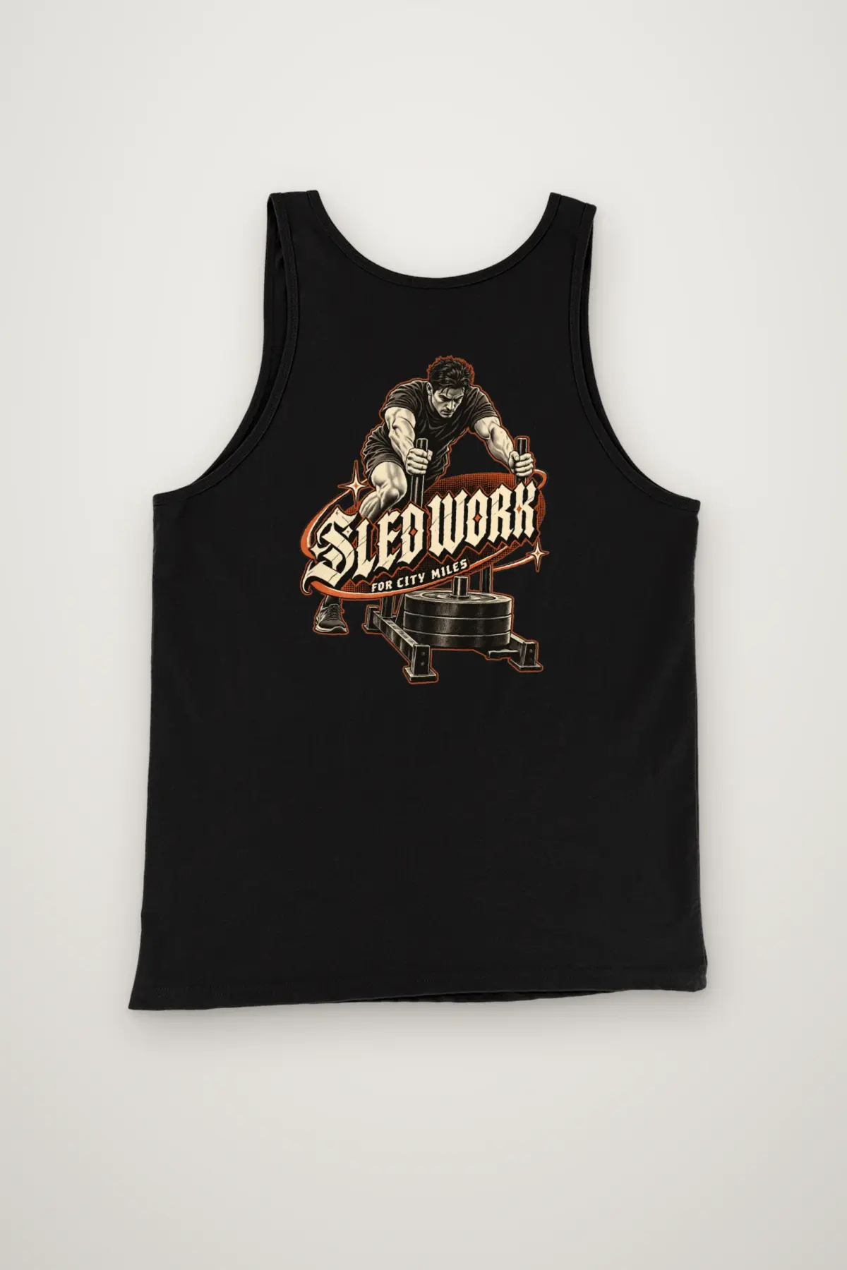 "Sled Work for City Miles" Unisex Jersey Tank