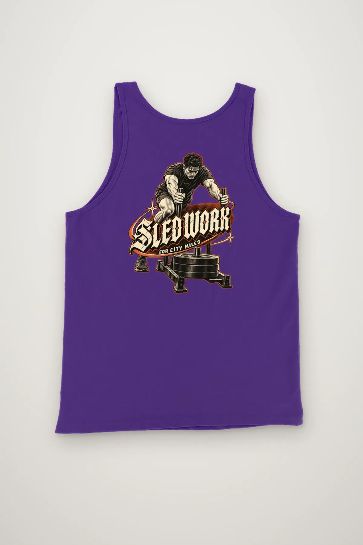 "Sled Work for City Miles" Unisex Jersey Tank