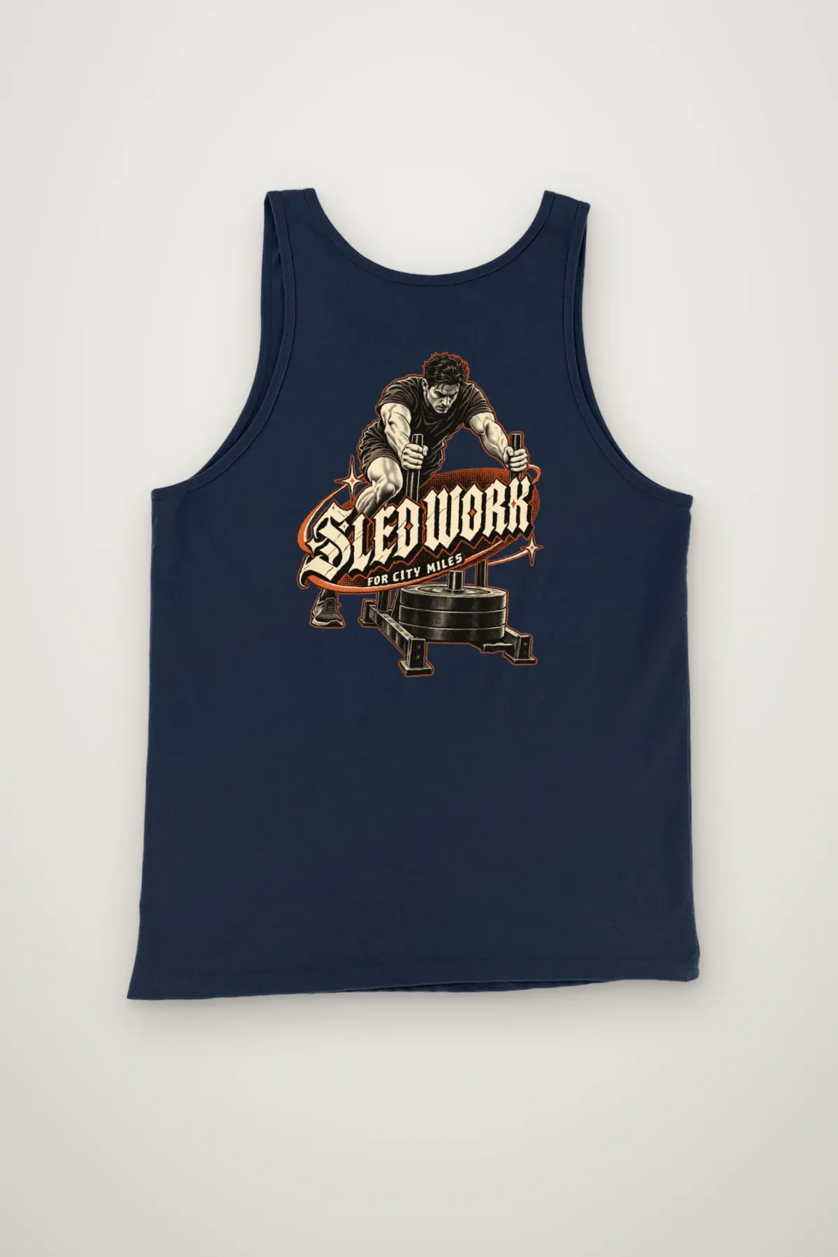 "Sled Work for City Miles" Unisex Jersey Tank