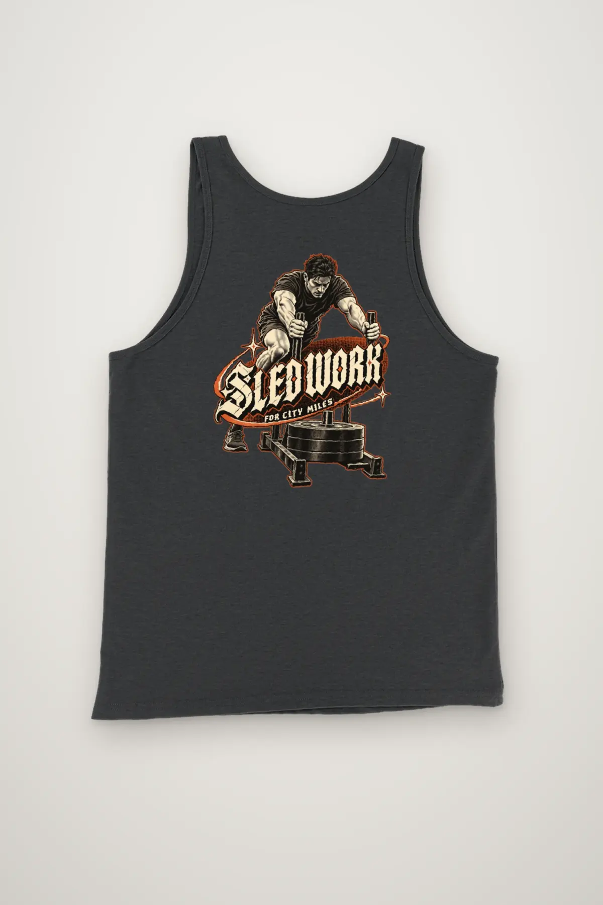"Sled Work for City Miles" Unisex Jersey Tank