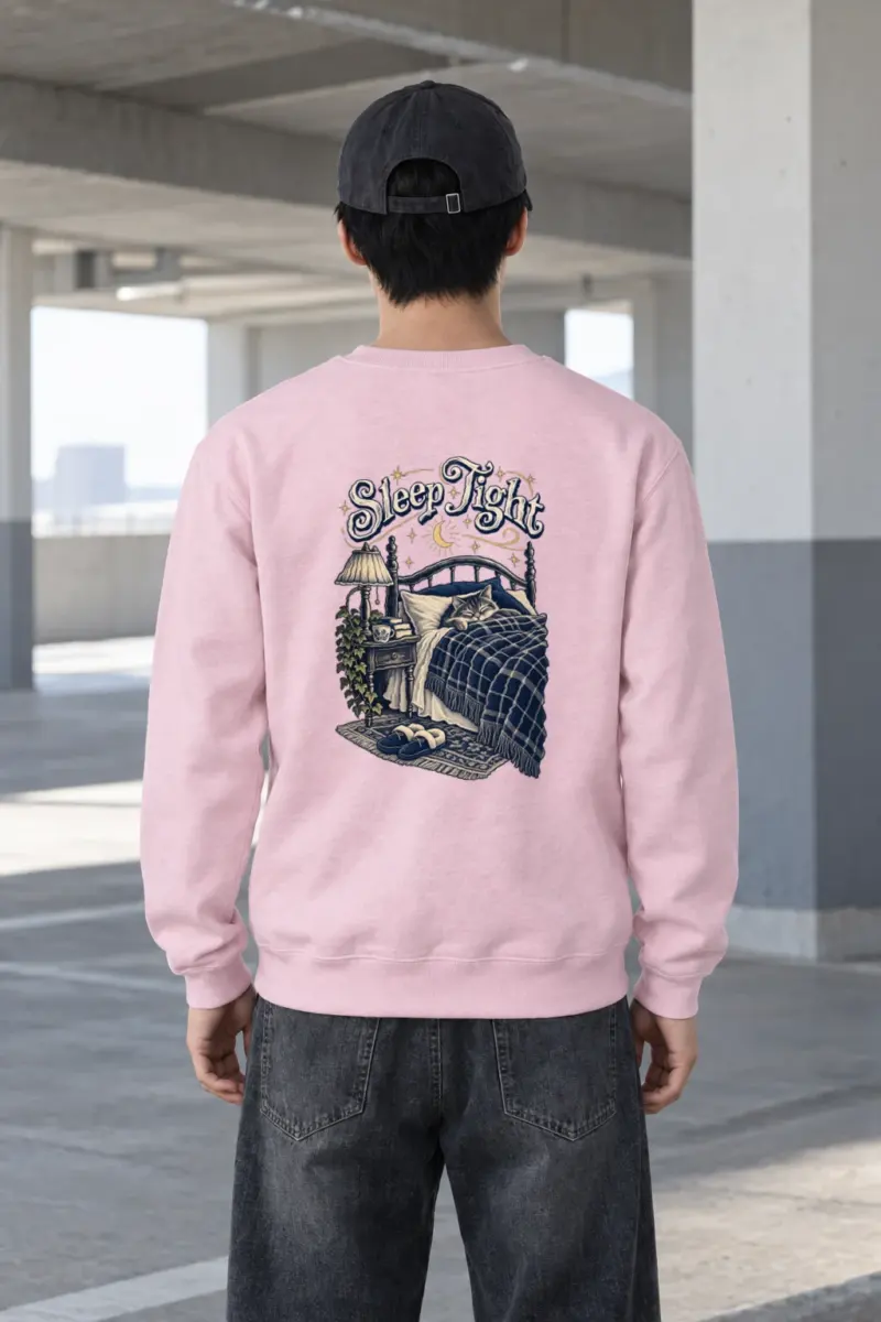 "Sleep Tight Cat" Heavy Blend Unisex Crewneck Sweatshirt