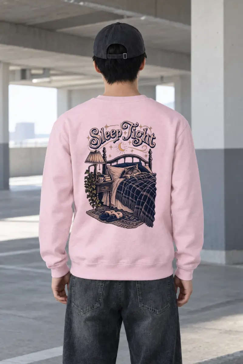 "Sleep Tight Cat" Heavy Blend Unisex Crewneck Sweatshirt