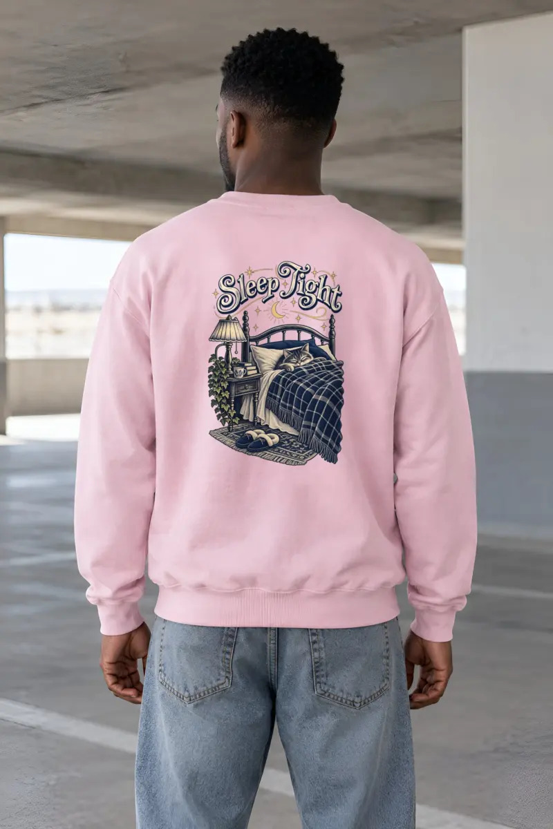 "Sleep Tight Cat" Heavy Blend Unisex Crewneck Sweatshirt