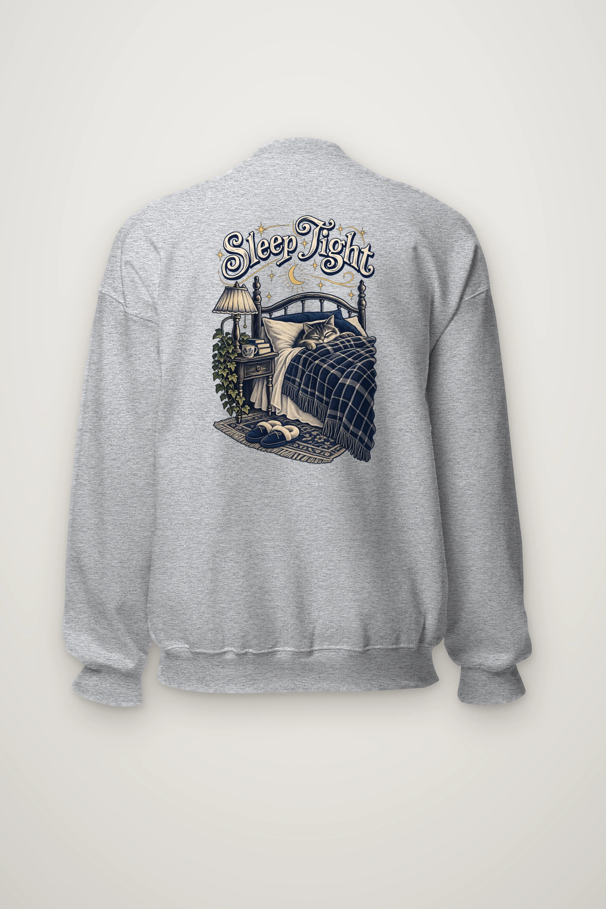 "Sleep Tight Cat" Heavy Blend Unisex Crewneck Sweatshirt