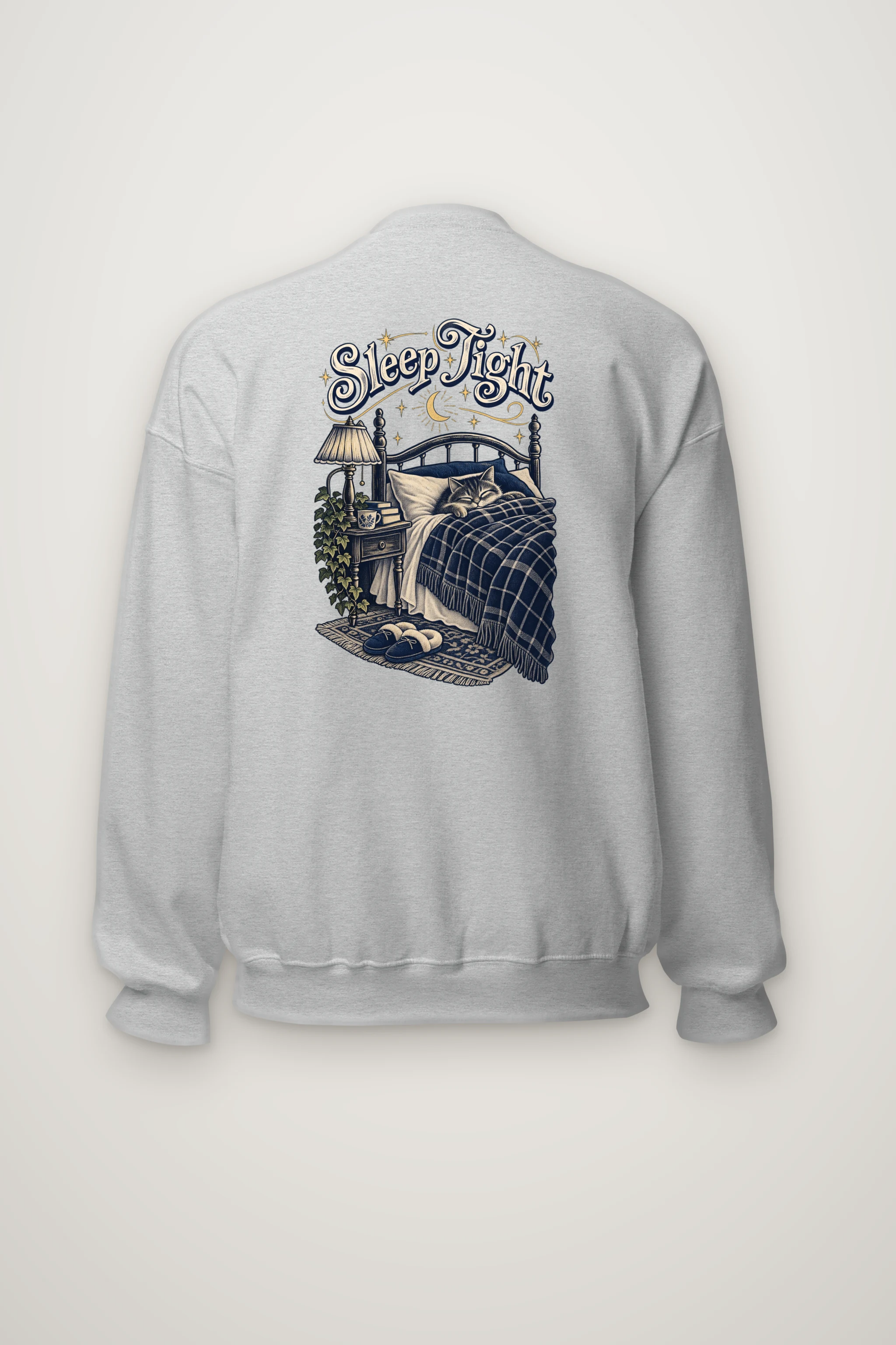 "Sleep Tight Cat" Heavy Blend Unisex Crewneck Sweatshirt