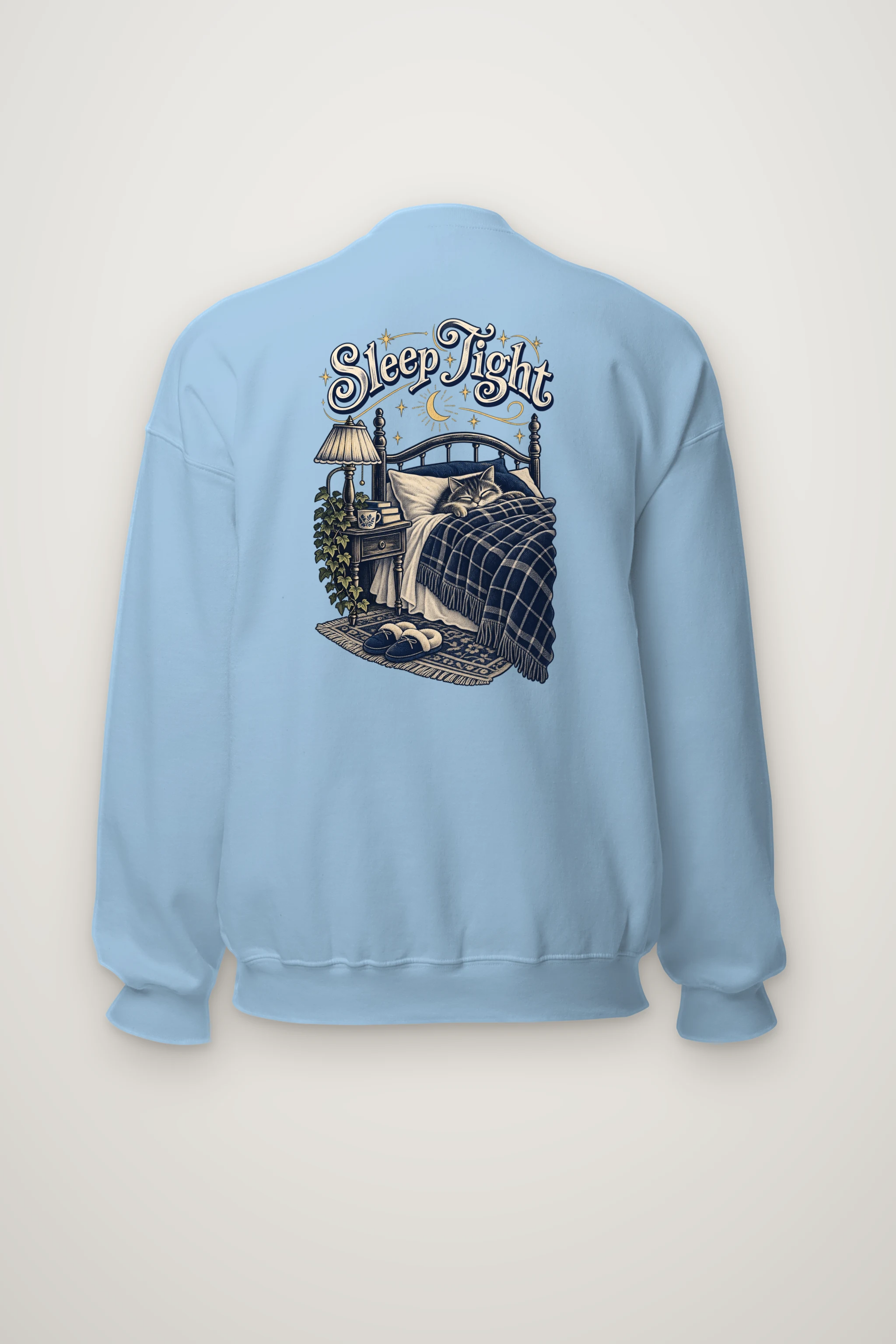 "Sleep Tight Cat" Heavy Blend Unisex Crewneck Sweatshirt