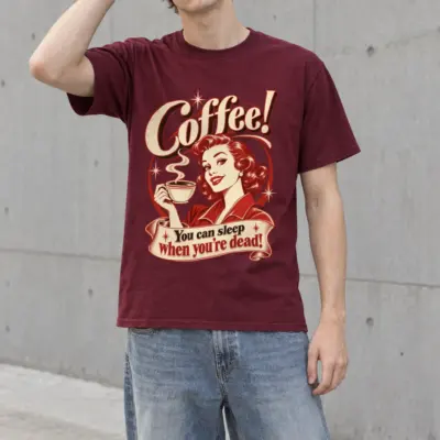 "Sleep When You’re Dead" Heavyweight Unisex Crewneck T-shirt
