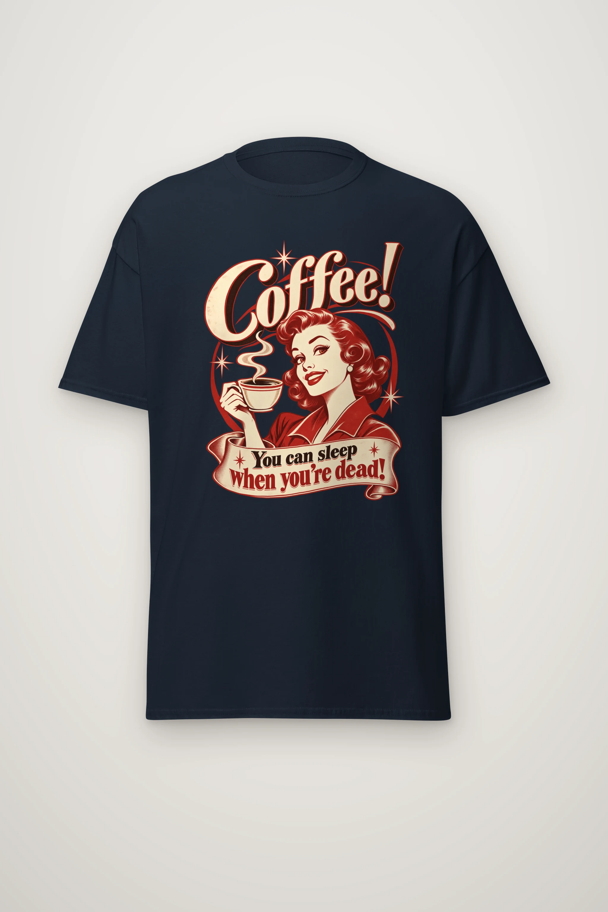 "Sleep When You’re Dead" Heavyweight Unisex Crewneck T-shirt