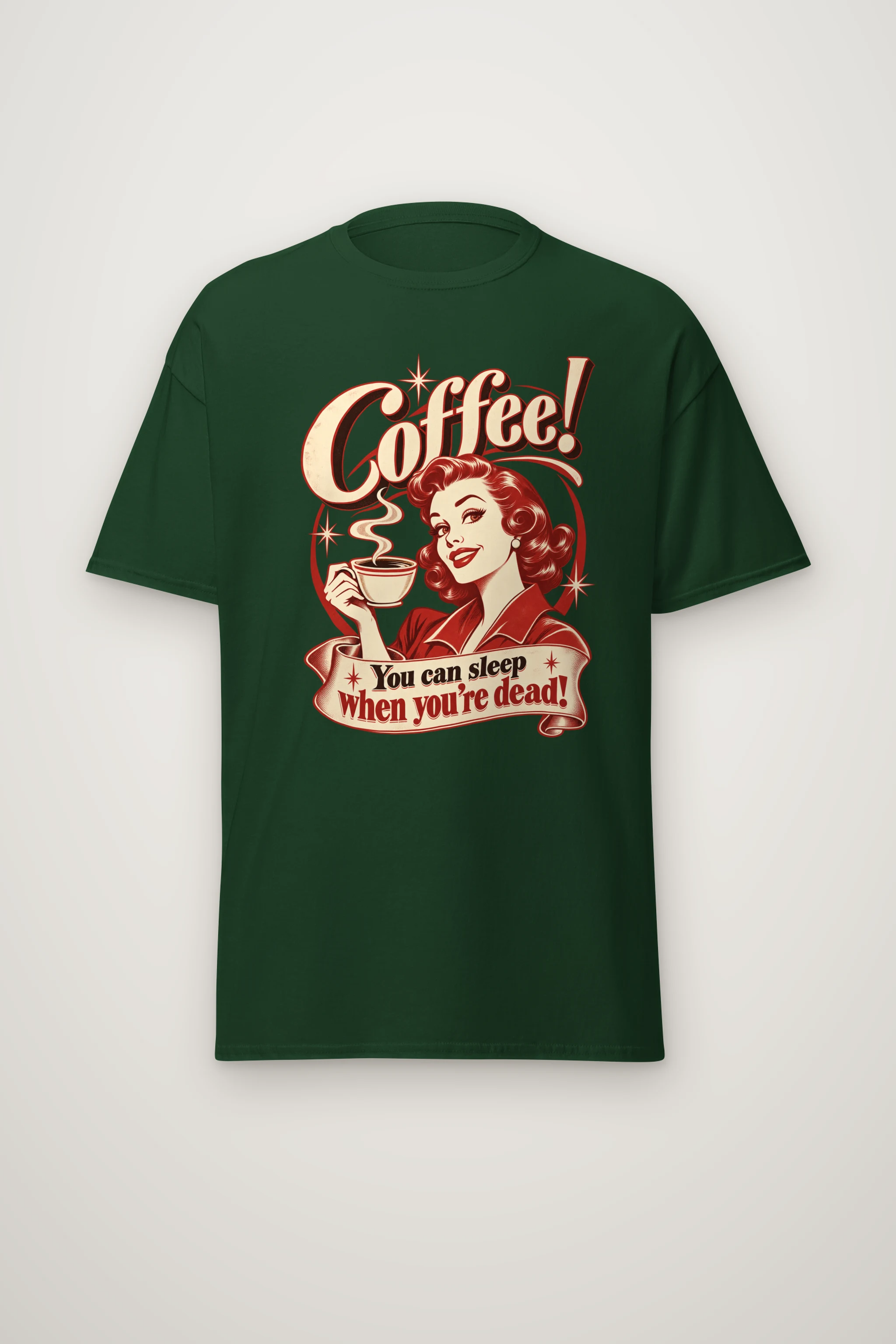 "Sleep When You’re Dead" Heavyweight Unisex Crewneck T-shirt