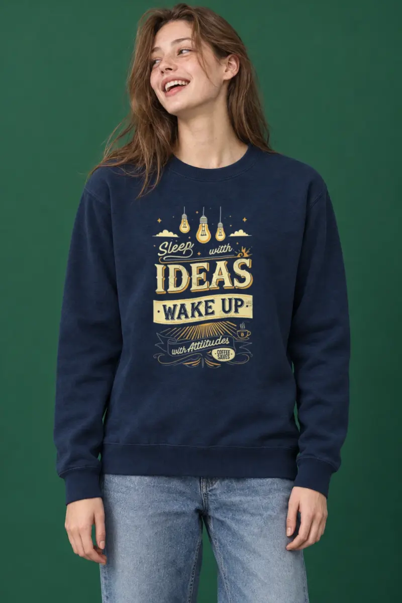 "Sleep With Ideas" Heavy Blend Unisex Crewneck Sweatshirt