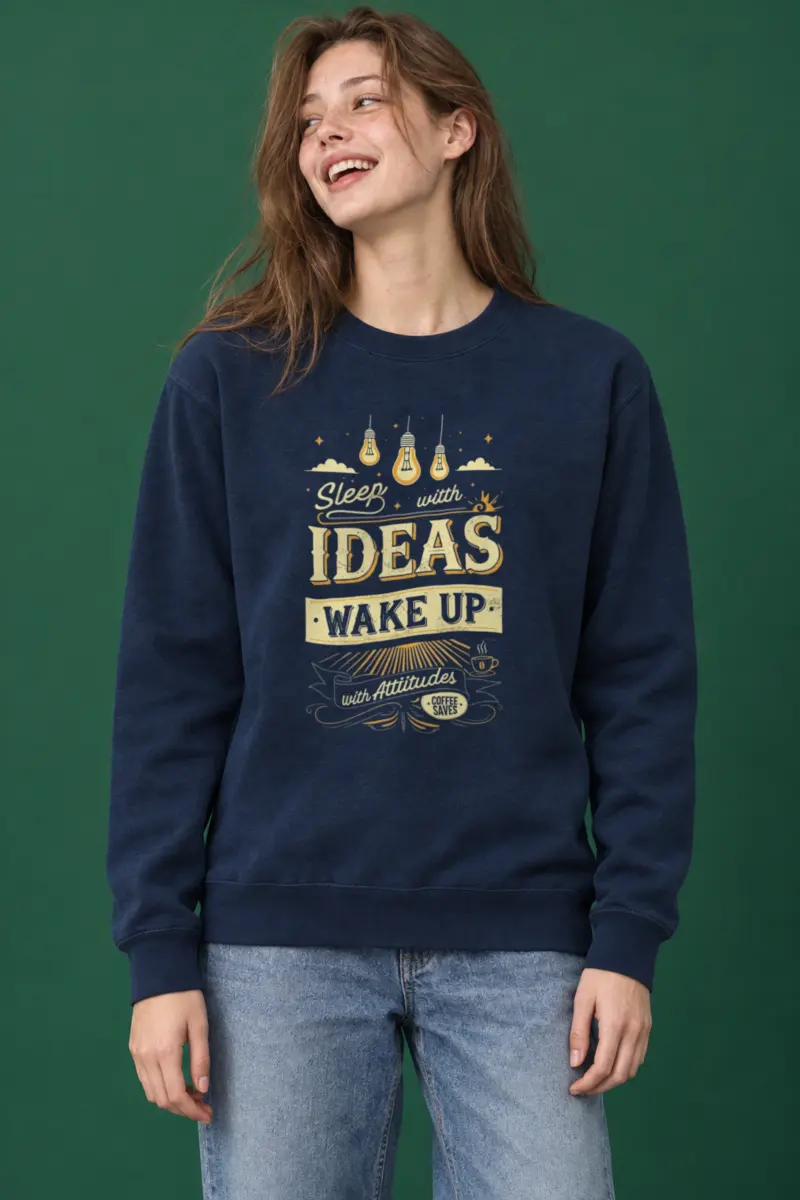 "Sleep With Ideas" Heavy Blend Unisex Crewneck Sweatshirt