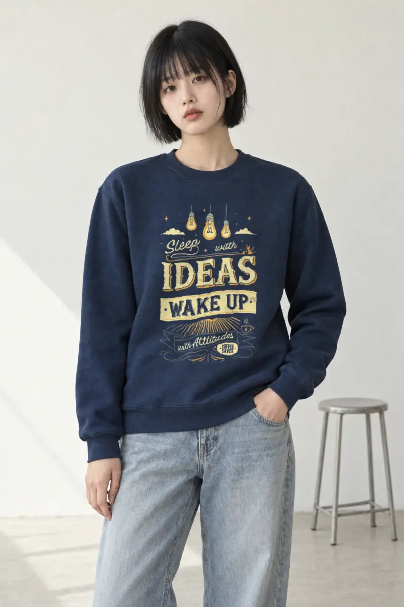 "Sleep With Ideas" Heavy Blend Unisex Crewneck Sweatshirt | Gildan 18000