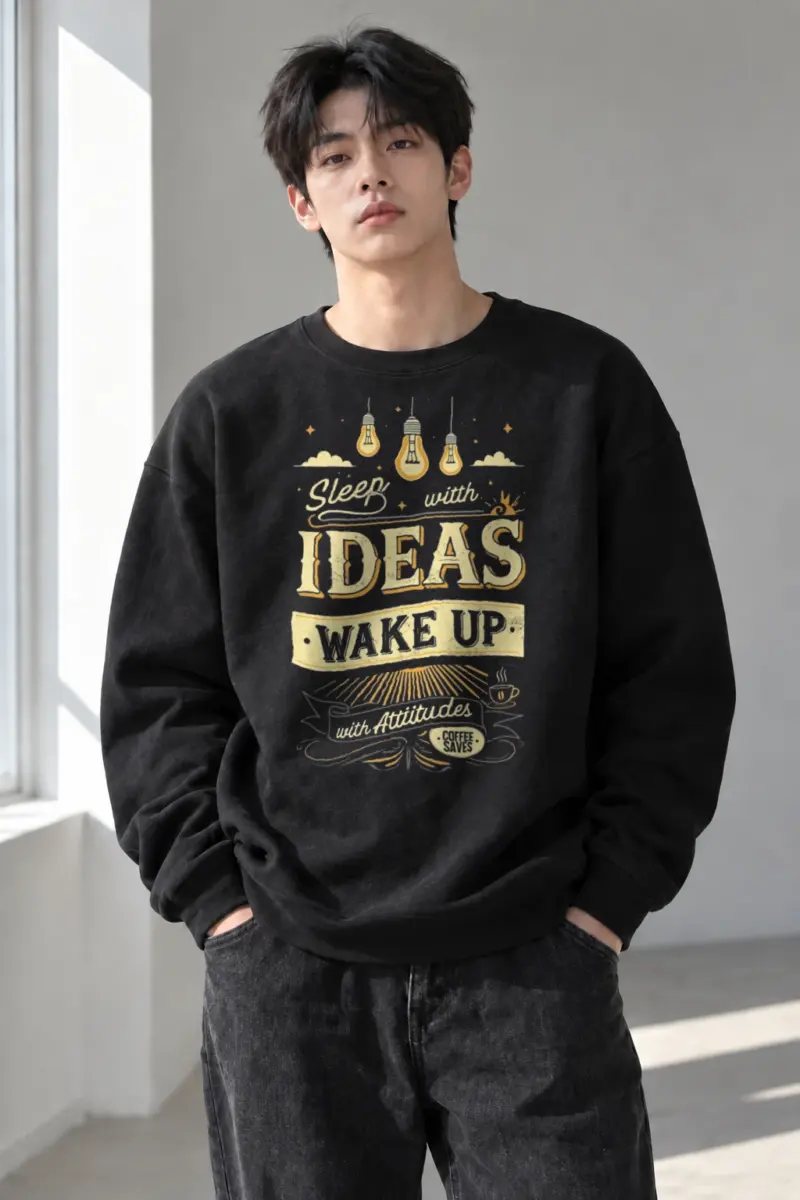 “Sleep With Ideas” Heavy Blend Unisex Crewneck Sweatshirt | Gildan 18000