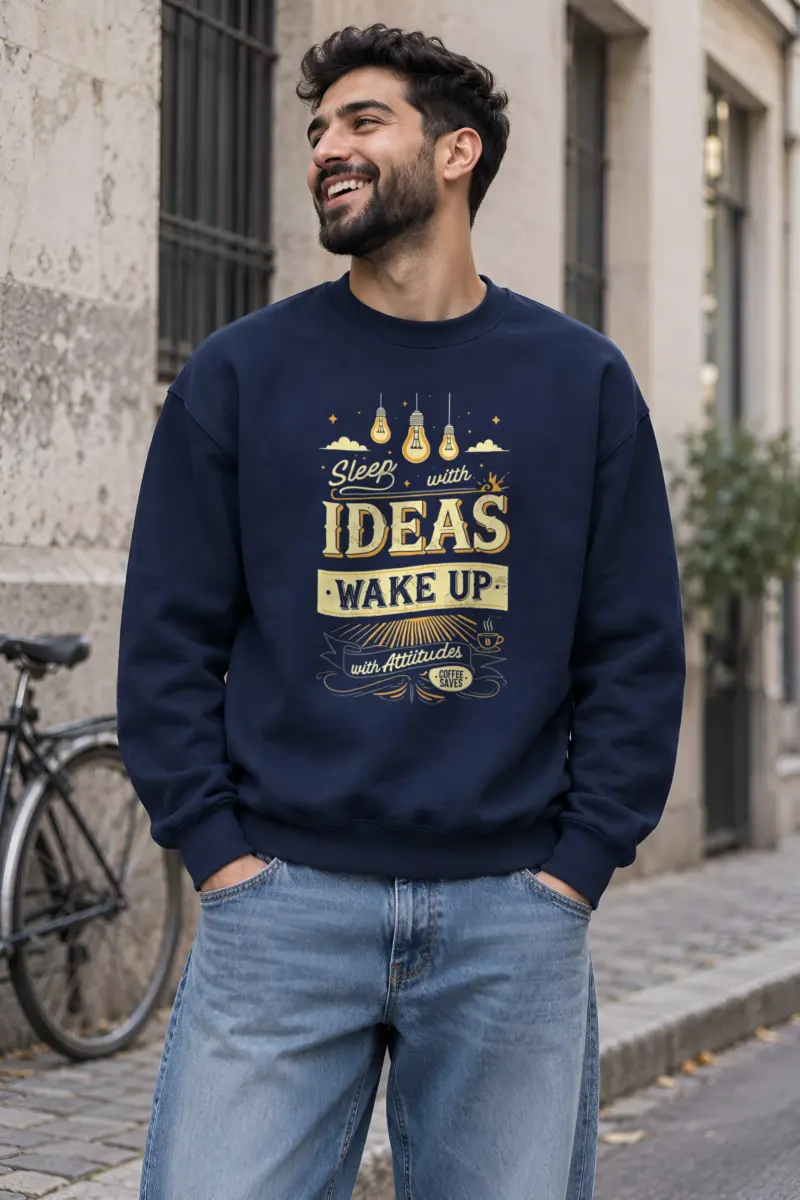 "Sleep With Ideas" Heavy Blend Unisex Crewneck Sweatshirt