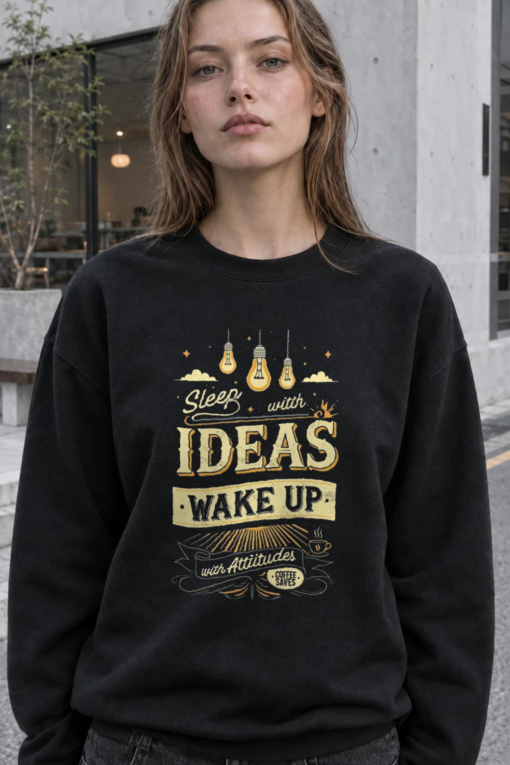 "Sleep With Ideas" Heavy Blend Unisex Crewneck Sweatshirt | Gildan 18000