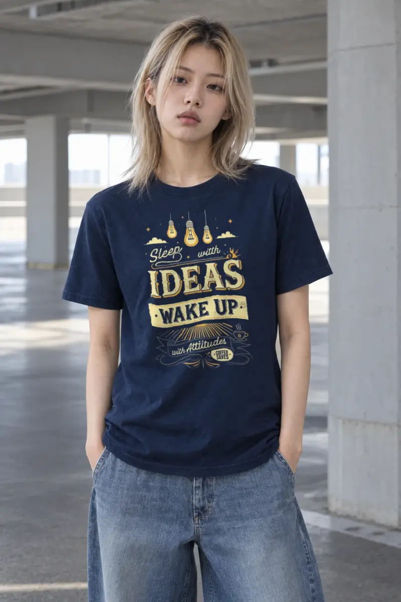"Sleep With Ideas" Heavyweight Unisex Crewneck T-shirt | Gildan 5000