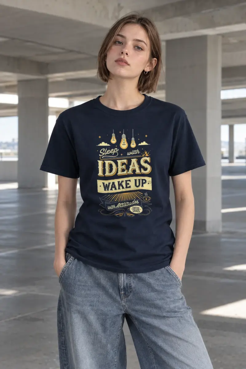 "Sleep With Ideas" Heavyweight Unisex Crewneck T-shirt