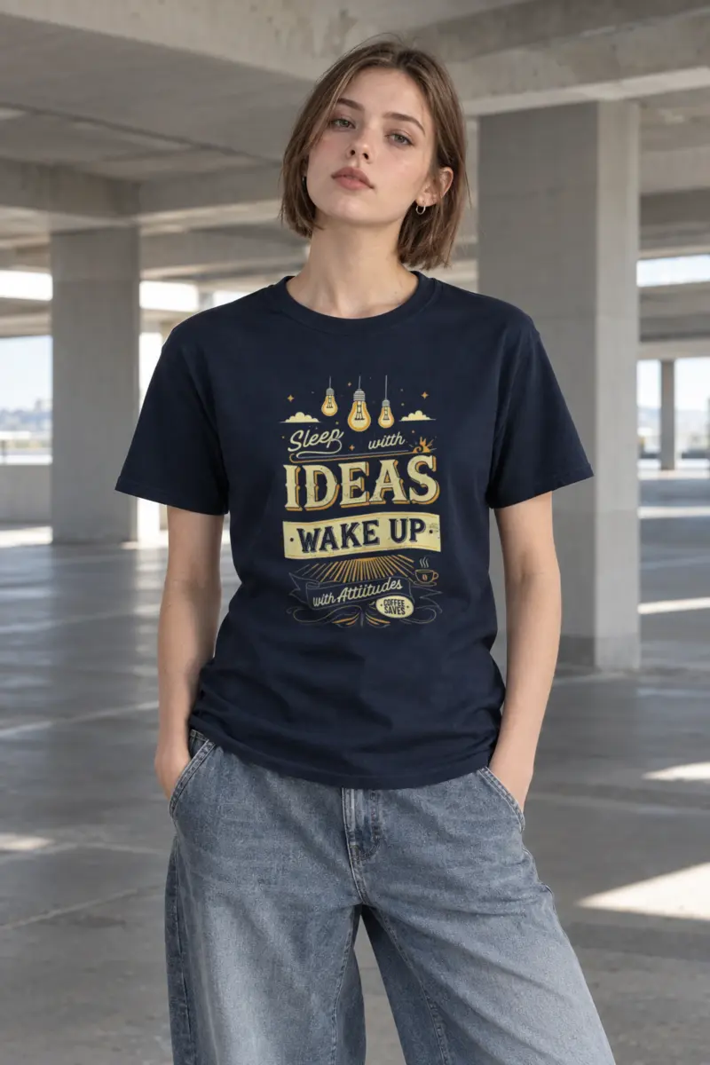 "Sleep With Ideas" Heavyweight Unisex Crewneck T-shirt